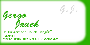 gergo jauch business card